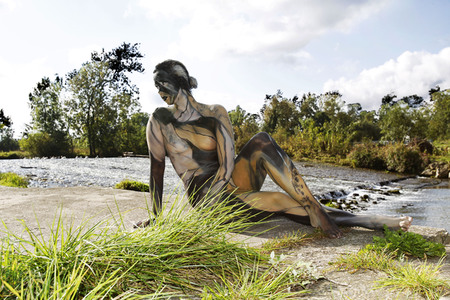 NATURE ART: Wehr / Weir Bodypainting