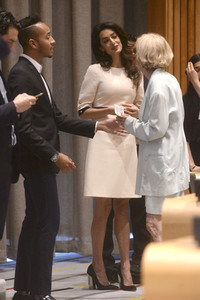 Amal Clooney bei der UN in New York