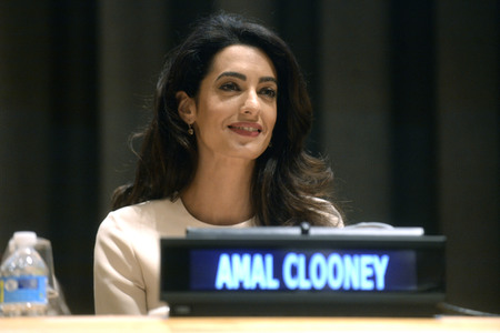 Amal Clooney bei der UN in New York