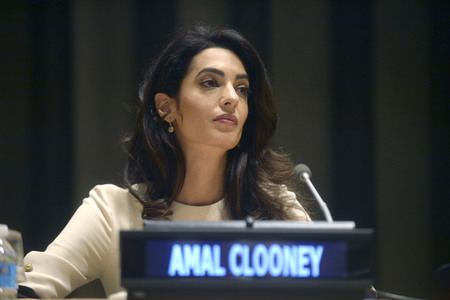 Amal Clooney bei der UN in New York