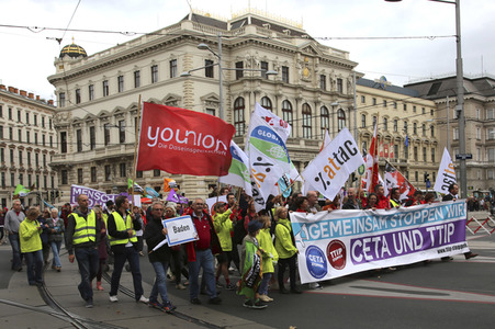 Demo gegen TTIP und Ceta in Wien