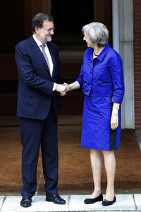 Mariano Rajoy empfängt Theresa May in Madrid