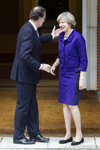 Mariano Rajoy empfängt Theresa May in Madrid