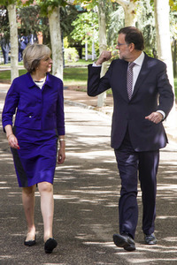 Mariano Rajoy empfängt Theresa May in Madrid