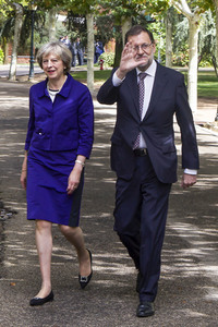 Mariano Rajoy empfängt Theresa May in Madrid