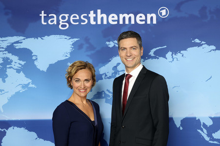 Pressetermin 'Tagesthemen' in Hamburg