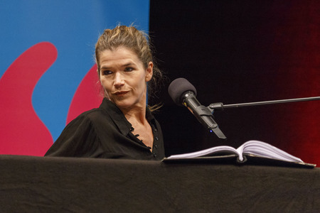 Anke Engelke und Devid Striesow auf der lit.Cologne in Köln
