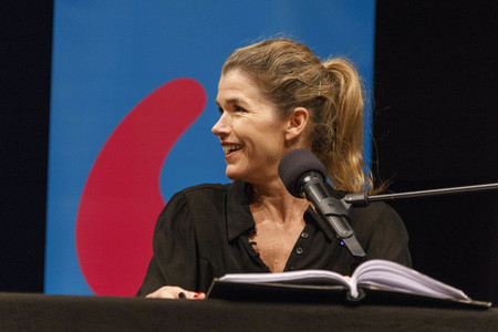 Anke Engelke und Devid Striesow auf der lit.Cologne in Köln
