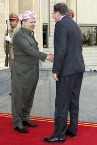 Masud Barzani triftt Stefan Löfven in Erbil