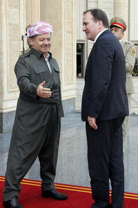 Masud Barzani triftt Stefan Löfven in Erbil