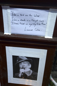 Trauer um Leonard Cohen in New York