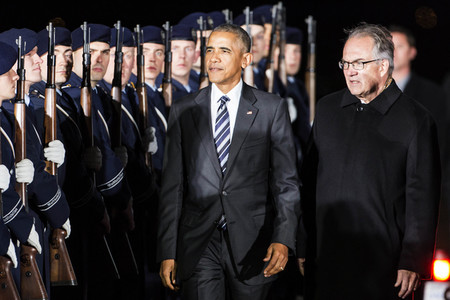 Ankunft von Barack Obama in Berlin