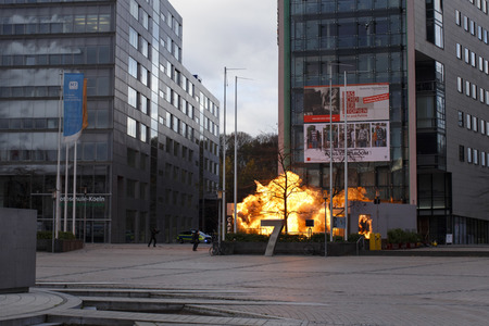 Dreharbeiten zu 'Alarm für Cobra 11' in Köln