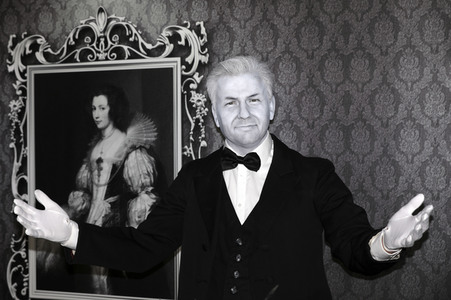 Enthüllung des 'Dinner for One' Sets bei Madame Tussauds Berlin
