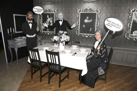Enthüllung des 'Dinner for One' Sets bei Madame Tussauds Berlin