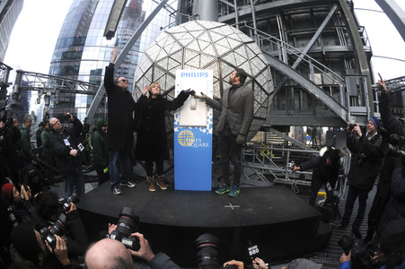Times Square Ball Testlauf in New York