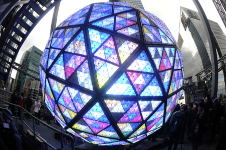 Times Square Ball Testlauf in New York