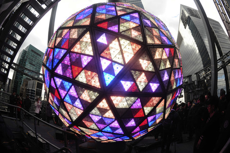 Times Square Ball Testlauf in New York