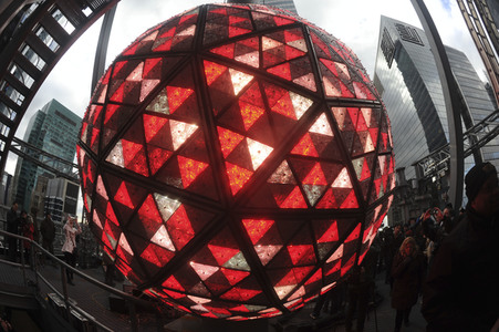 Times Square Ball Testlauf in New York