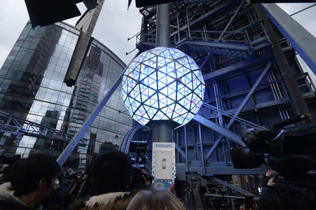 Times Square Ball Testlauf in New York