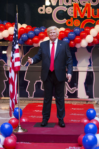 Enthülung der Donald Trump Wachsfigur in Madrid