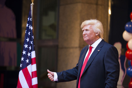 Enthülung der Donald Trump Wachsfigur in Madrid