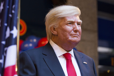 Enthülung der Donald Trump Wachsfigur in Madrid