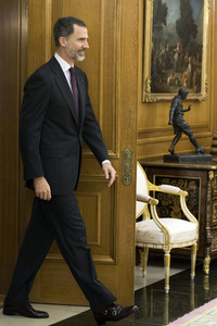 Empfang von Felipe von Spanien und Rafael Correa in Madrid