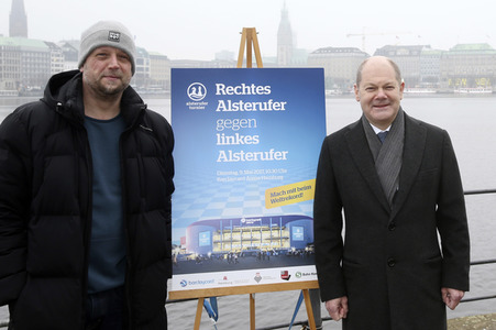 Pressetermin 'Rechtes Alsterufer gegen linkes Alsterufer' in Hamburg