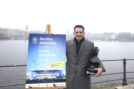 Pressetermin 'Rechtes Alsterufer gegen linkes Alsterufer' in Hamburg