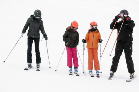 Die spanischen Royals beim Skifahren in Astún