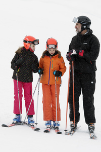 Die spanischen Royals beim Skifahren in Astún