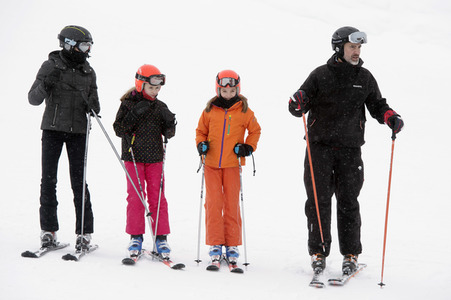 Die spanischen Royals beim Skifahren in Astún