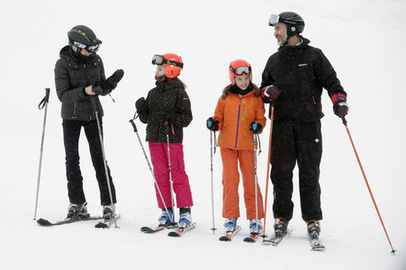 Die spanischen Royals beim Skifahren in Astún