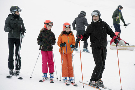 Die spanischen Royals beim Skifahren in Astún