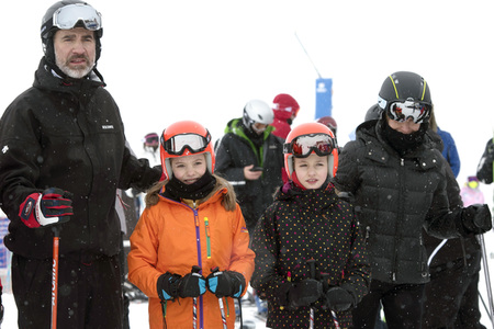 Die spanischen Royals beim Skifahren in Astún
