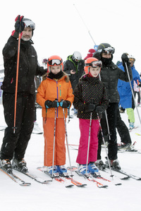 Die spanischen Royals beim Skifahren in Astún
