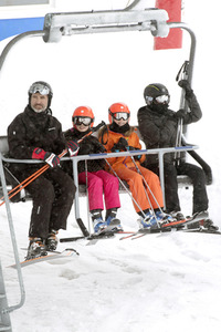 Die spanischen Royals beim Skifahren in Astún