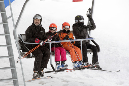 Die spanischen Royals beim Skifahren in Astún