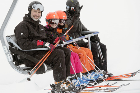 Die spanischen Royals beim Skifahren in Astún