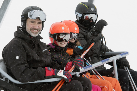 Die spanischen Royals beim Skifahren in Astún