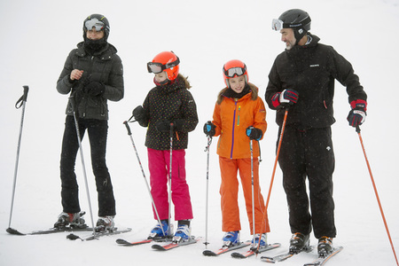 Die spanischen Royals beim Skifahren in Astún