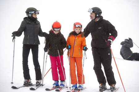 Die spanischen Royals beim Skifahren in Astún