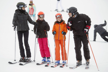 Die spanischen Royals beim Skifahren in Astún