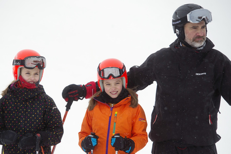 Die spanischen Royals beim Skifahren in Astún