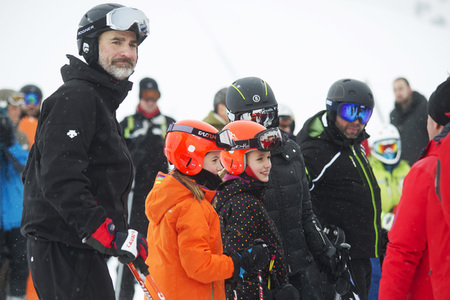 Die spanischen Royals beim Skifahren in Astún