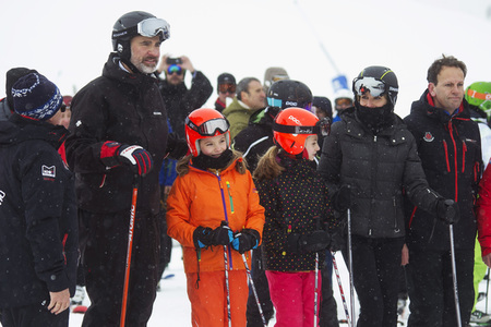 Die spanischen Royals beim Skifahren in Astún
