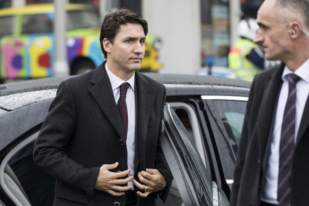 Justin Trudeau beim Holocaust-Mahnmal in Berlin