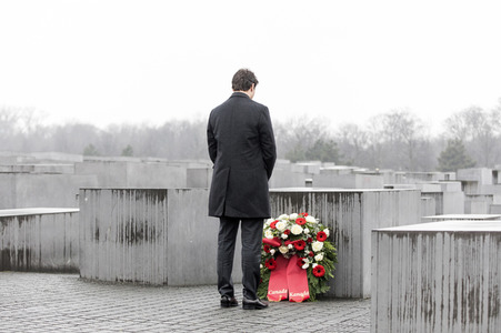 Justin Trudeau beim Holocaust-Mahnmal in Berlin