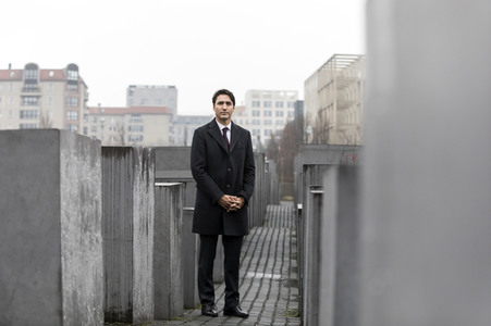 Justin Trudeau beim Holocaust-Mahnmal in Berlin